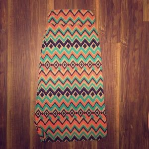 Tribal print maxi skirt boho